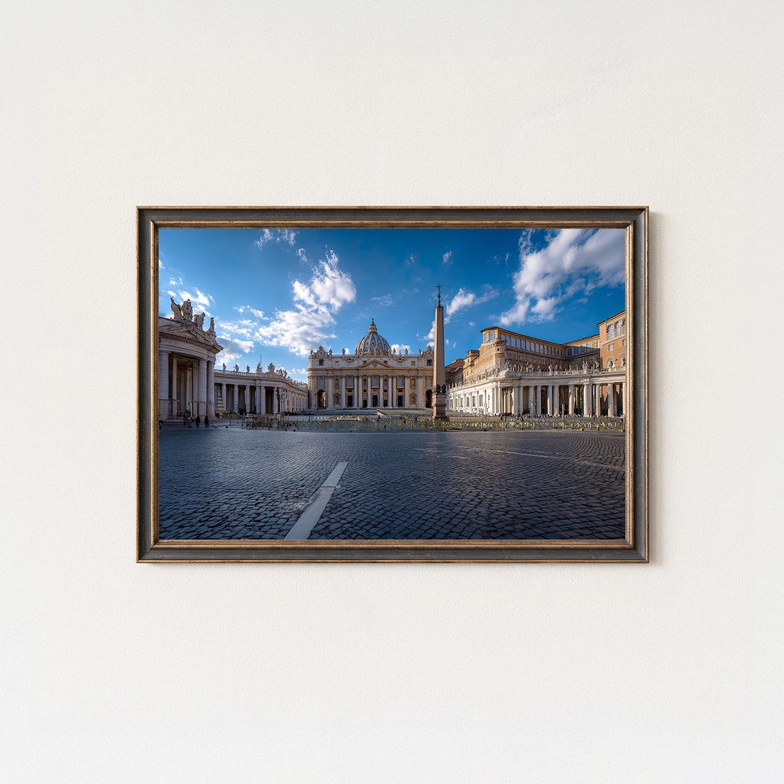 St Peters Square Vatican Rome Basilica Dome Morning Light Poster