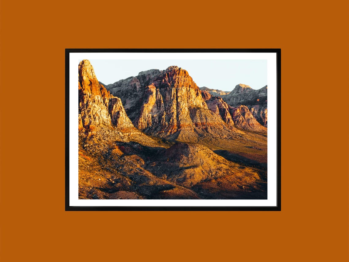 Red Rock Canyon Print Desert Mountain Landscape Photography
