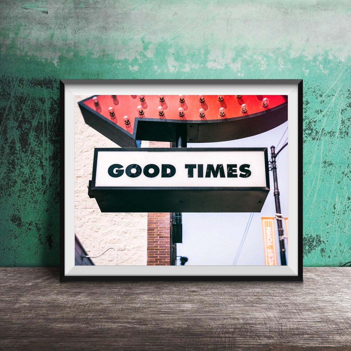 Good Times Photography Word Art Poster, Home Decor