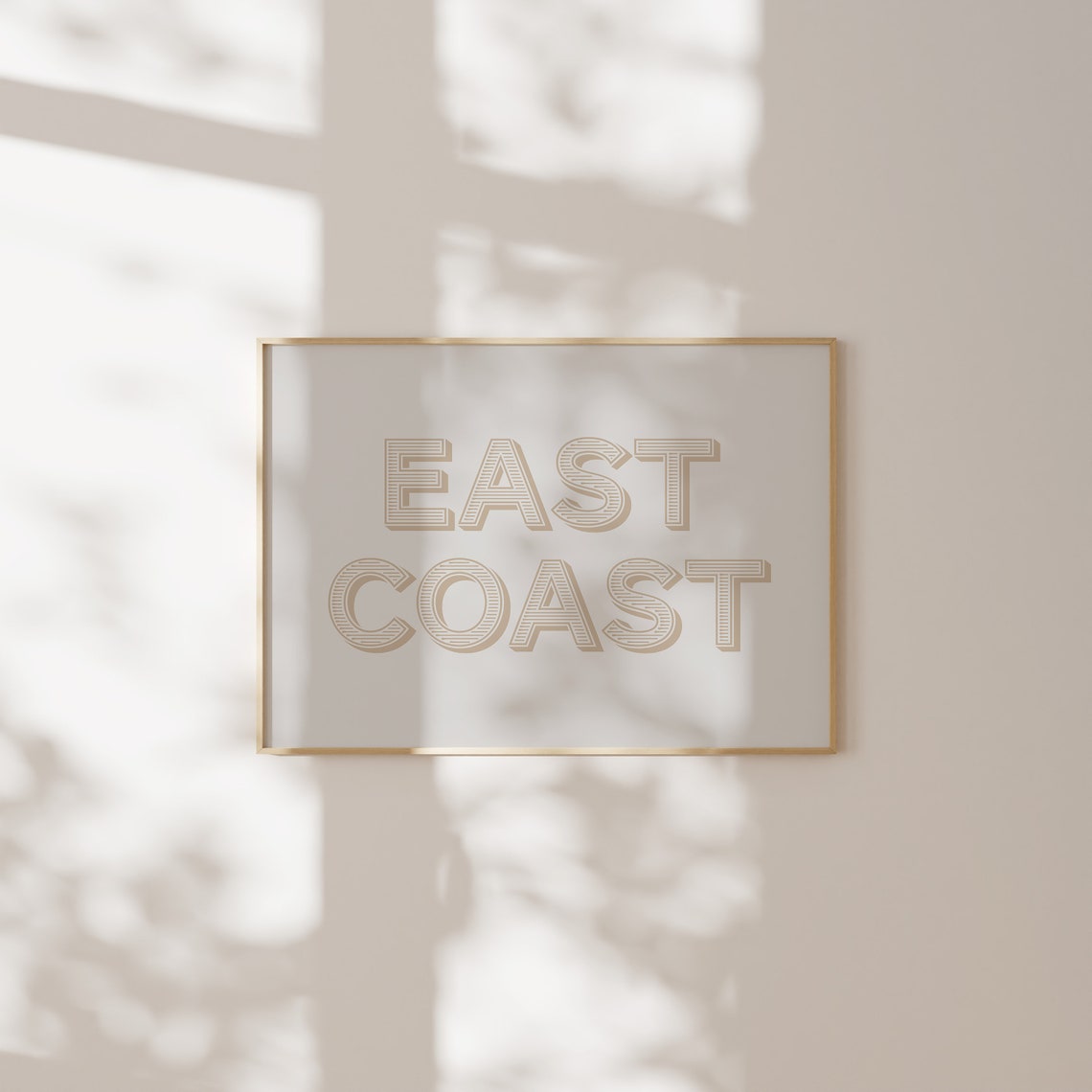 East Coast Print Coastal Cowgirl Decor Coastal Wall Art Minimalist Art Beige Text Poster Cowgirl Aesthetic Trendy Wall Art - Image 3