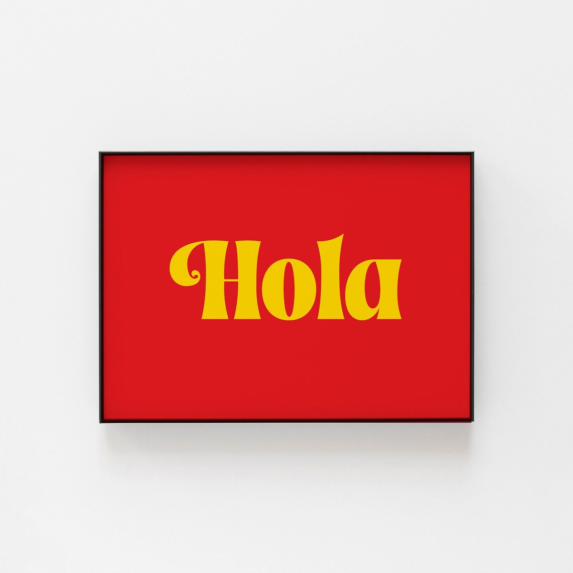 Hola Gallery Wall Art Print, Spain Quote Poster