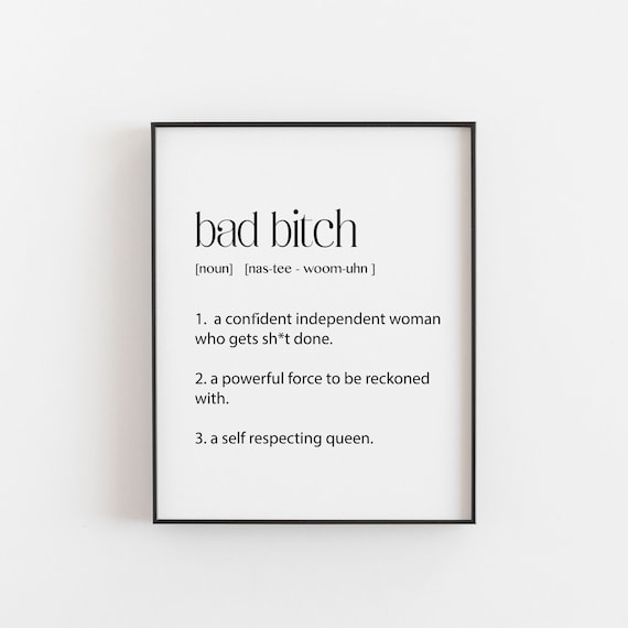 Bad Bitch Definition Office Decor For Woman Girls Teen Girl Dorm Room Gift My Mom Successful