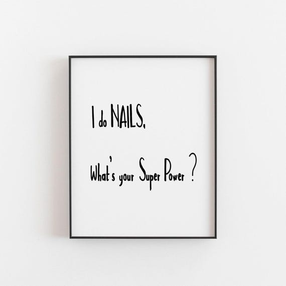 Nails Decor Beauty Salon Technician Quote Poster