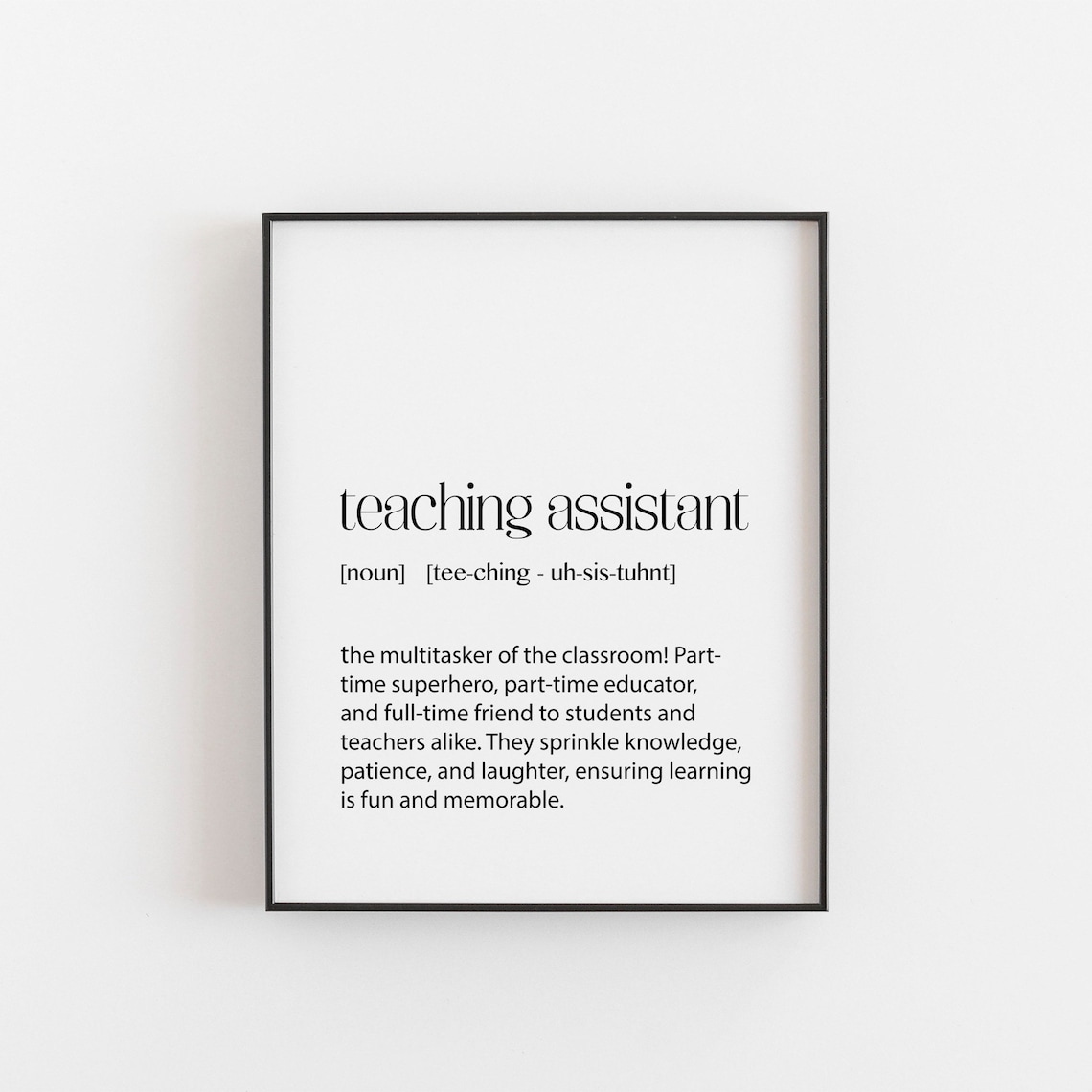 Teaching Assistant Appreciation Definition Print