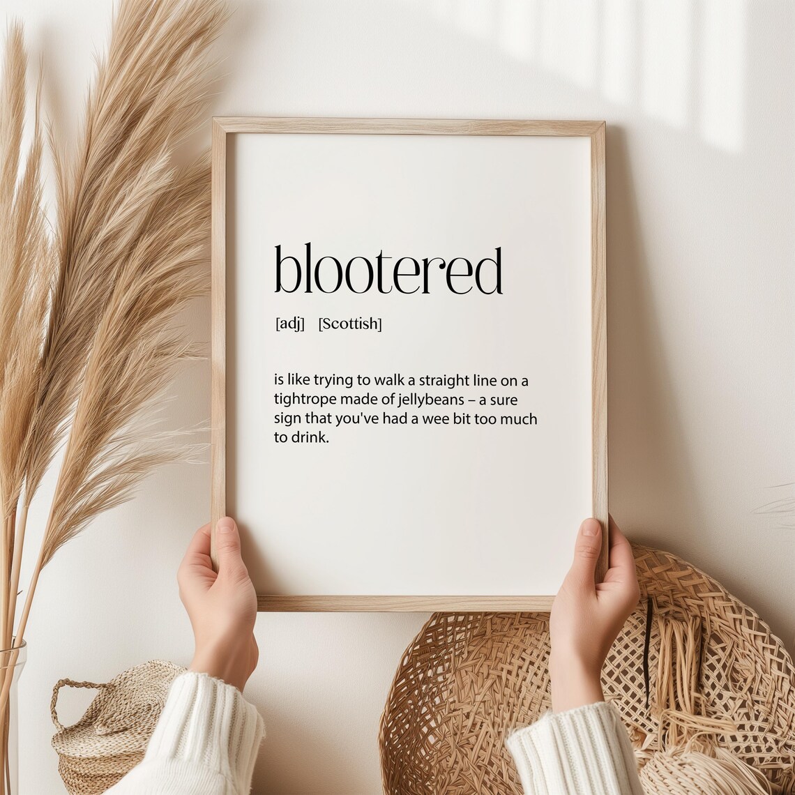 Scottish Blootered Definition Minimalist Art Print