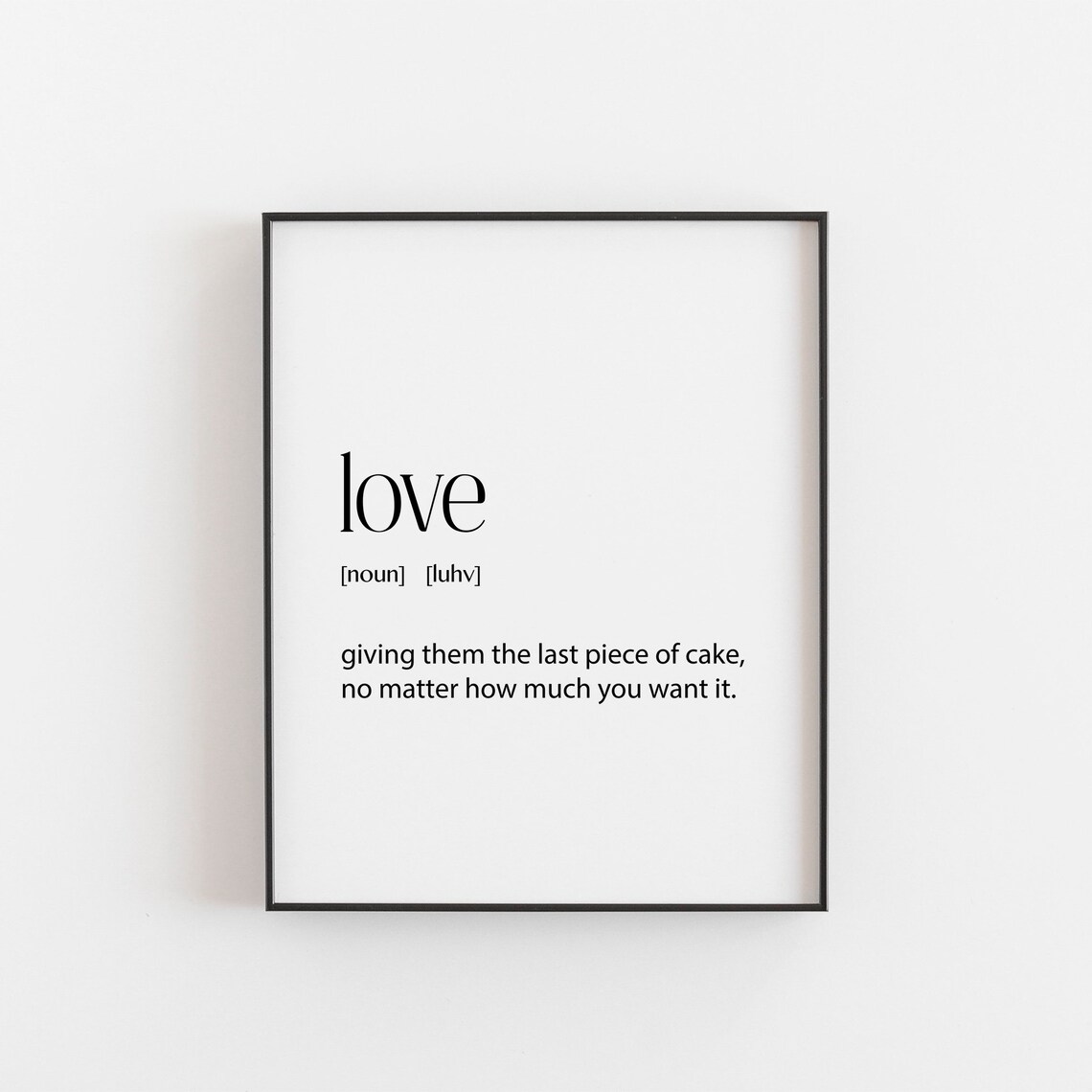 Love Poster Gift For The Wife Girlfriend True Definition Funny Anniversary Birthday Decor