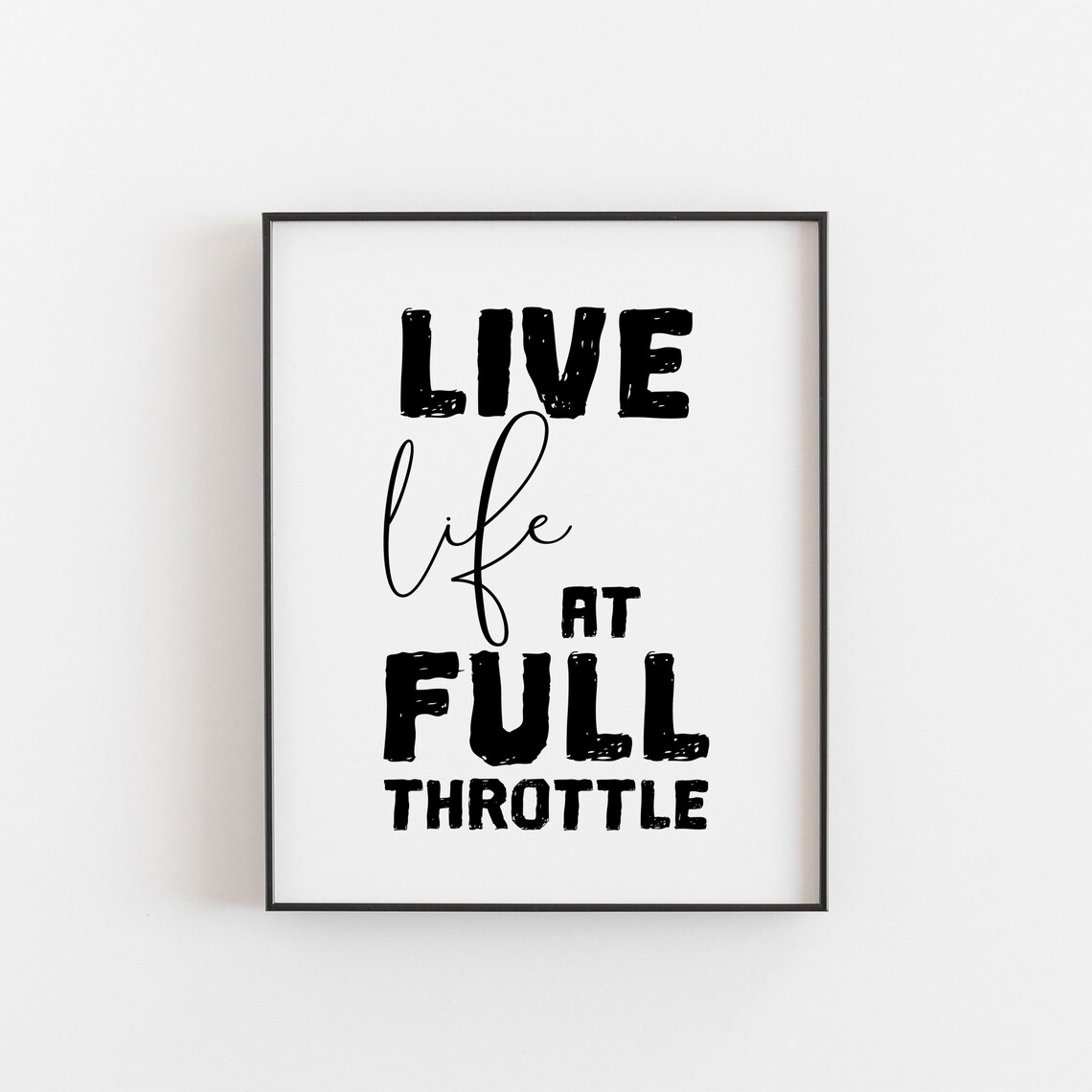 Motocross Live Life at Full Throttle Art Print