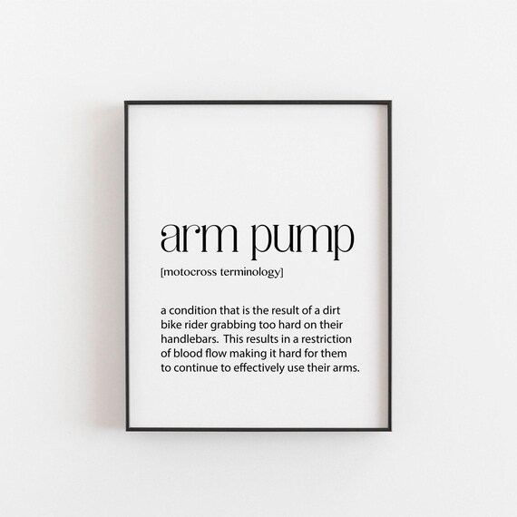 Arm Pump Motocross Terminology Definition Poster Dirt Bike Rider Gift