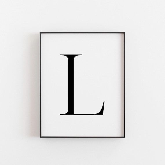 Capital L Print, Nursery Decor Art Print