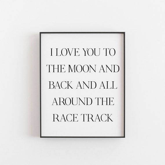 Motorbike Love All Around Race Track Art Print