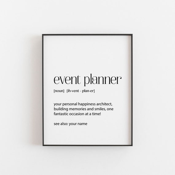 Personalised Event Planner Gift Definition, Party