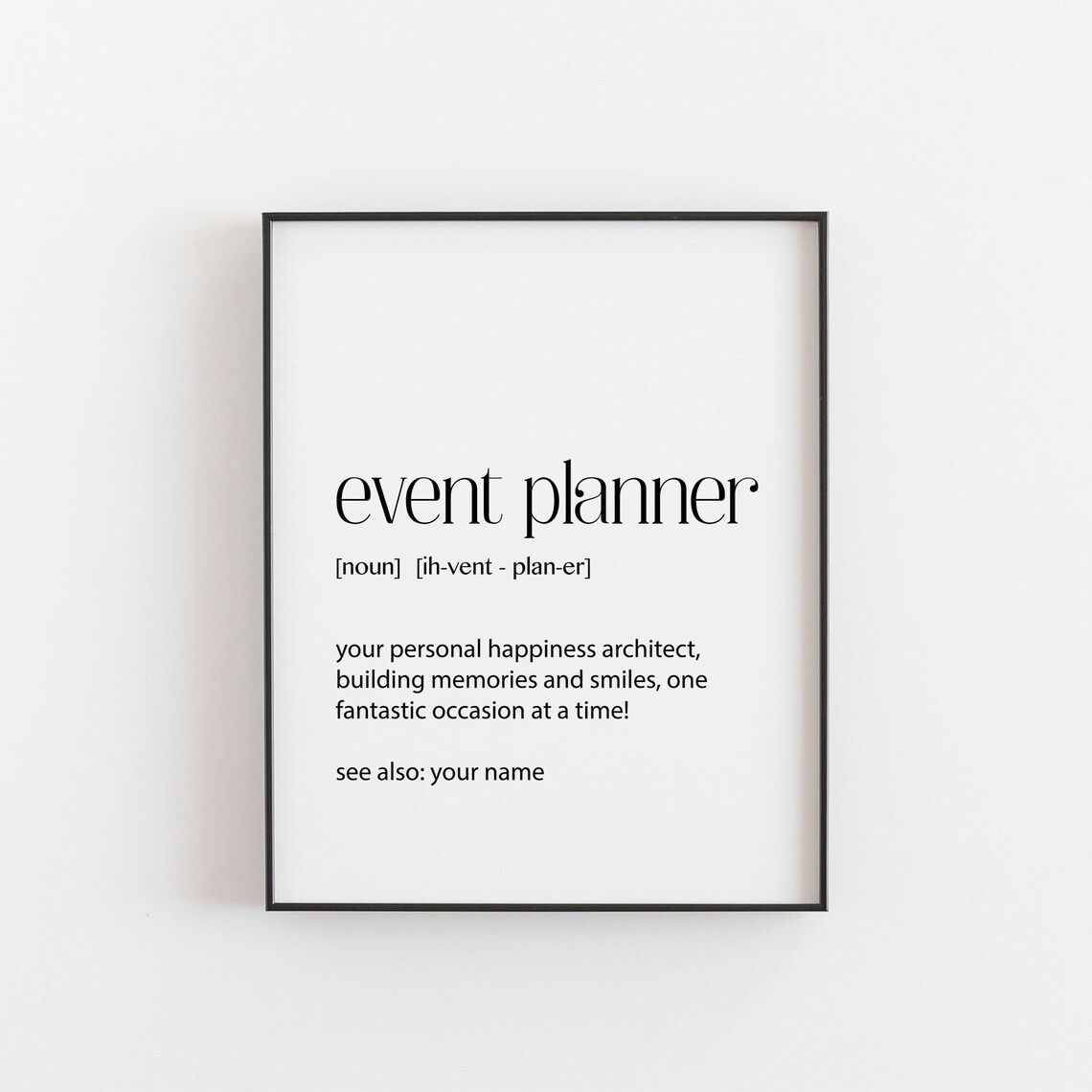 Personalised Event Planner Gift Definition, Party