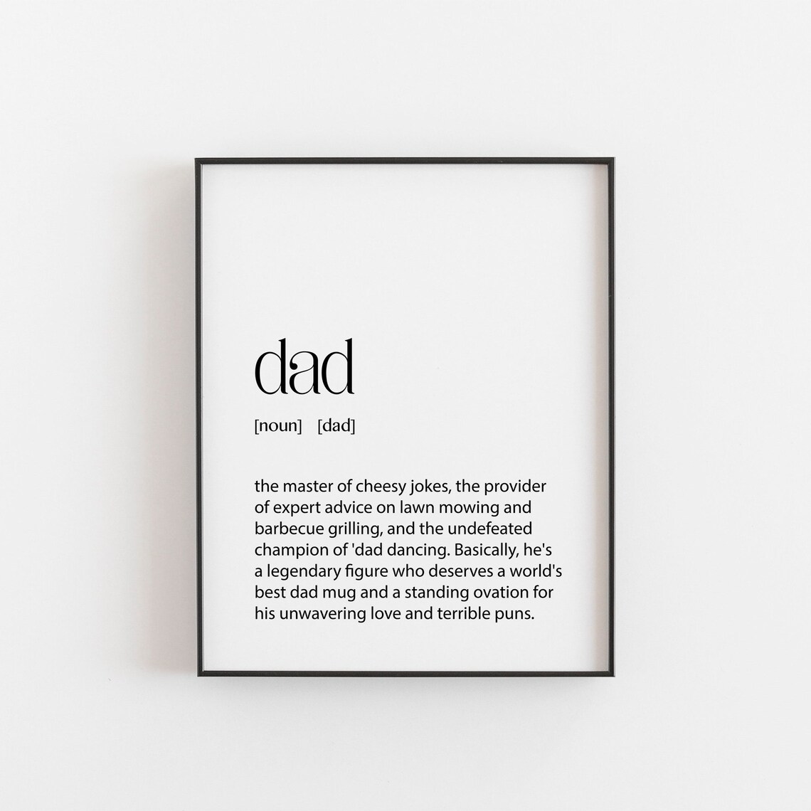 Father's Day Or Birthday Gift For Dad Typography Art Print