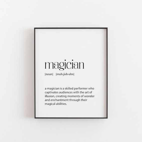 Magician Gift Print, Birthday Christmas Wall Art