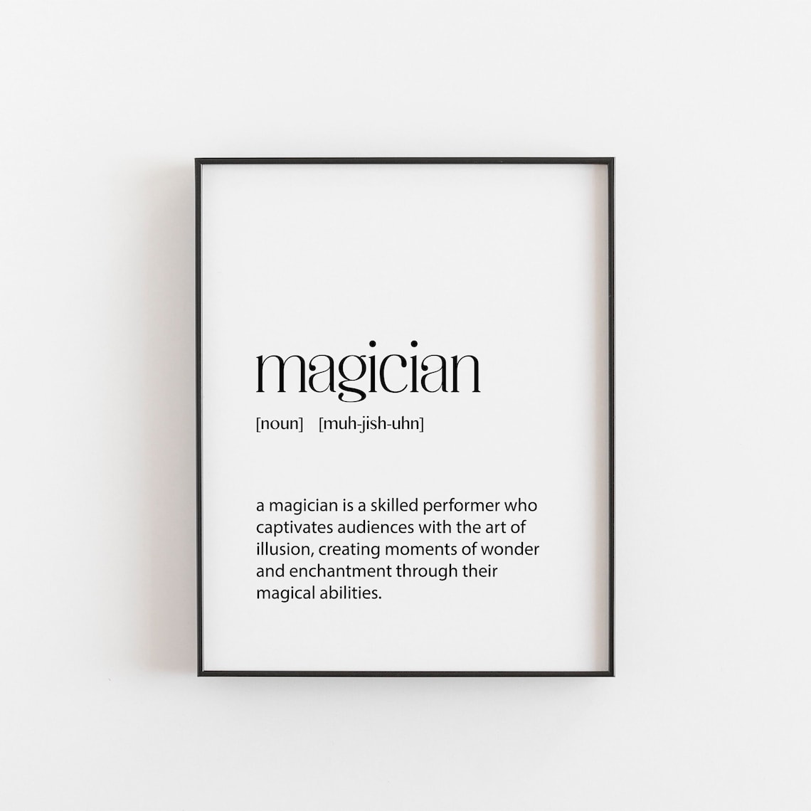 Magician Gift Print, Birthday Christmas Wall Art