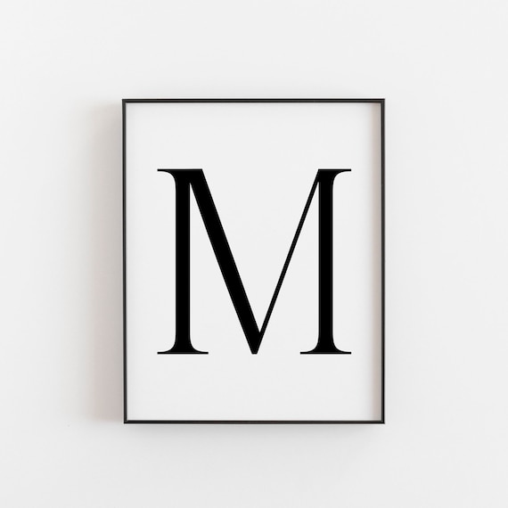 Capital Letter M Minimalist Art Print