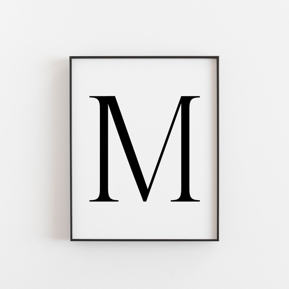 Capital Letter M Minimalist Art Print