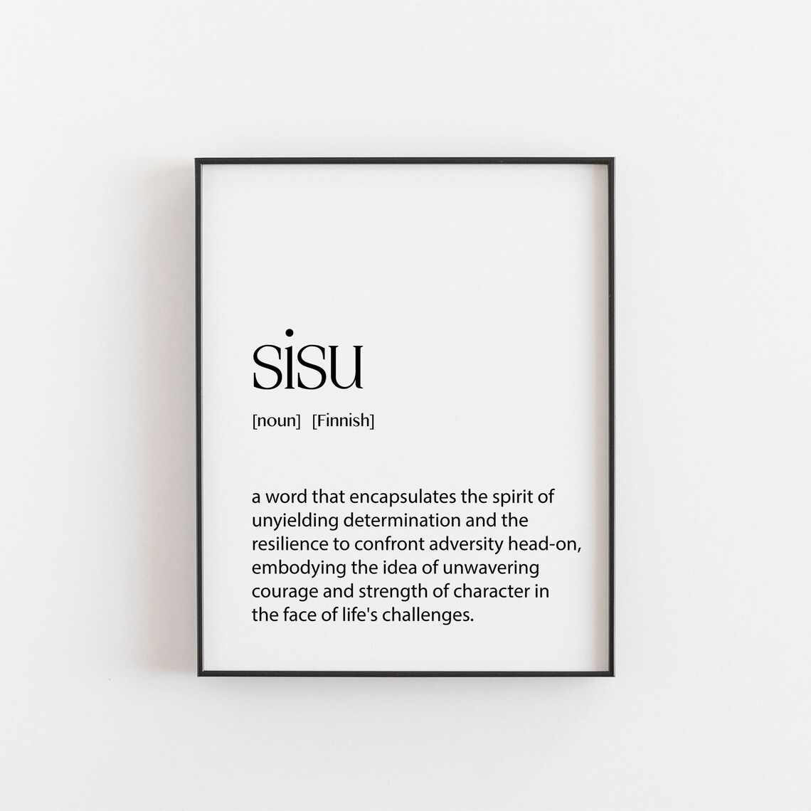 Sisu Finnish Scandinavian Dictionary Art Print