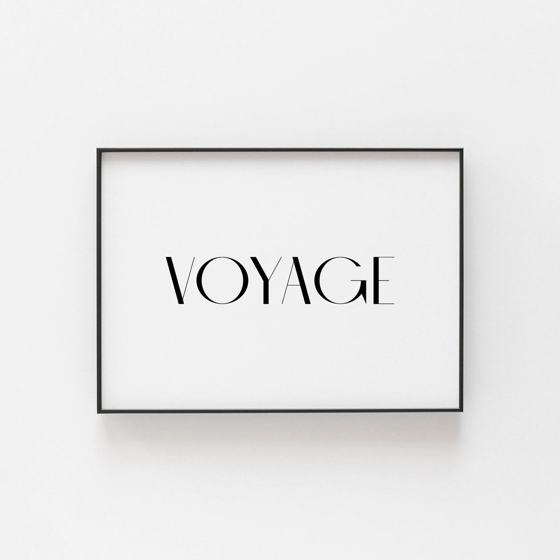 Voyage Minimalist Typography Wanderlust Travel Word Wall Poster