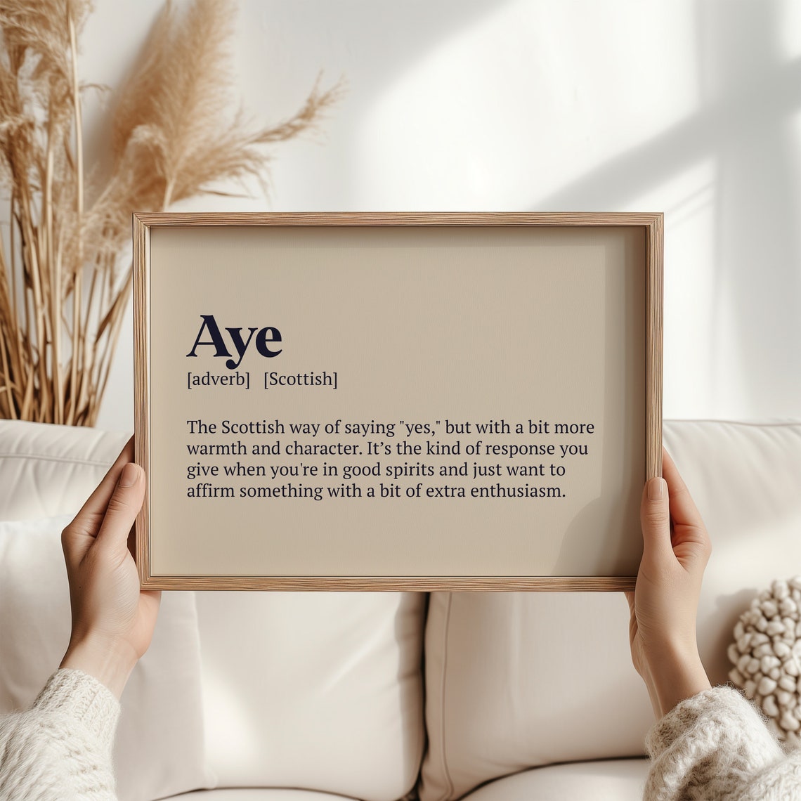 Aye Scottish Definition Poster With Colorful Typography Design - Image 3