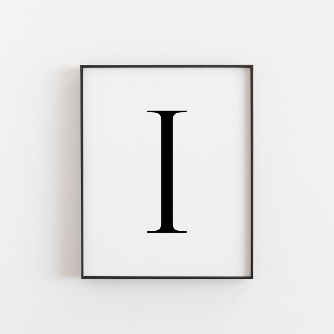 Letter I Monogram Nursery Initial Art Print