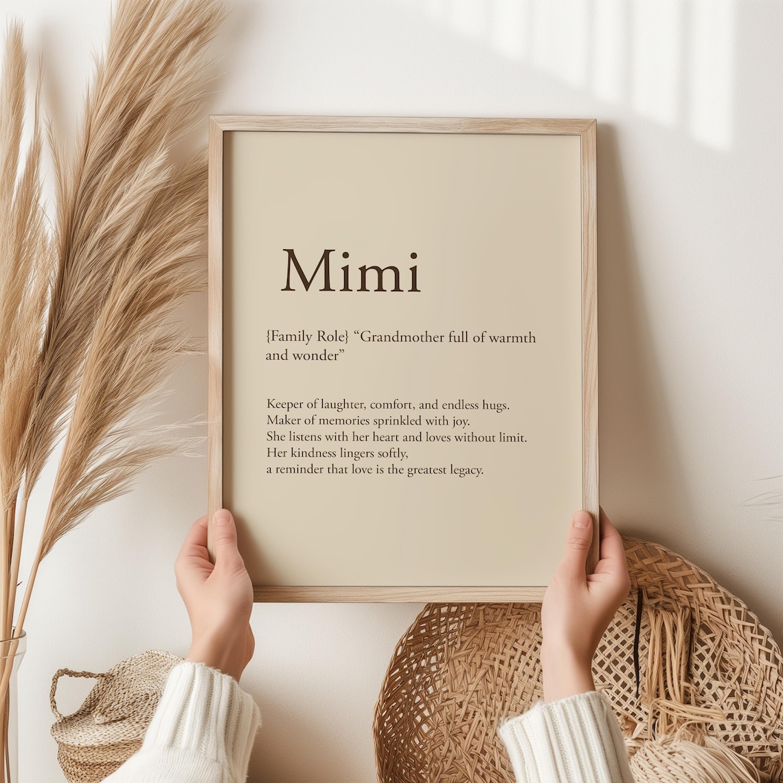 Mimi Definition Print, Grandmother Gift Art Print