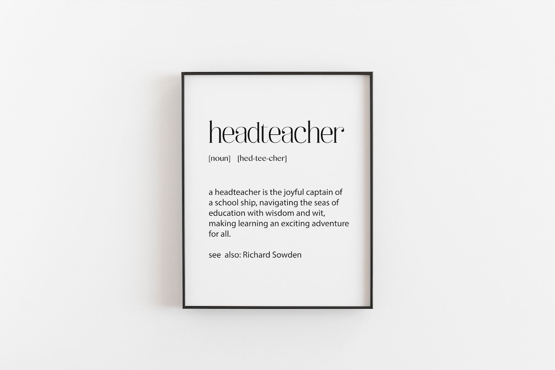 Headteacher Gift, Teacher Appreciation Poster