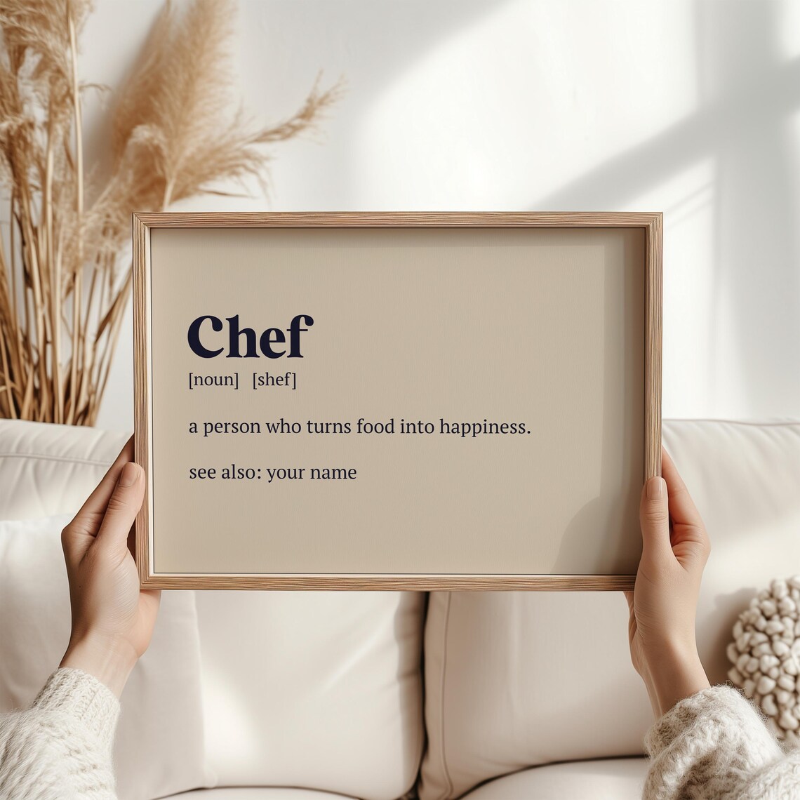 Personalized Chef Art Print, Kitchen Wall Decor - Image 3