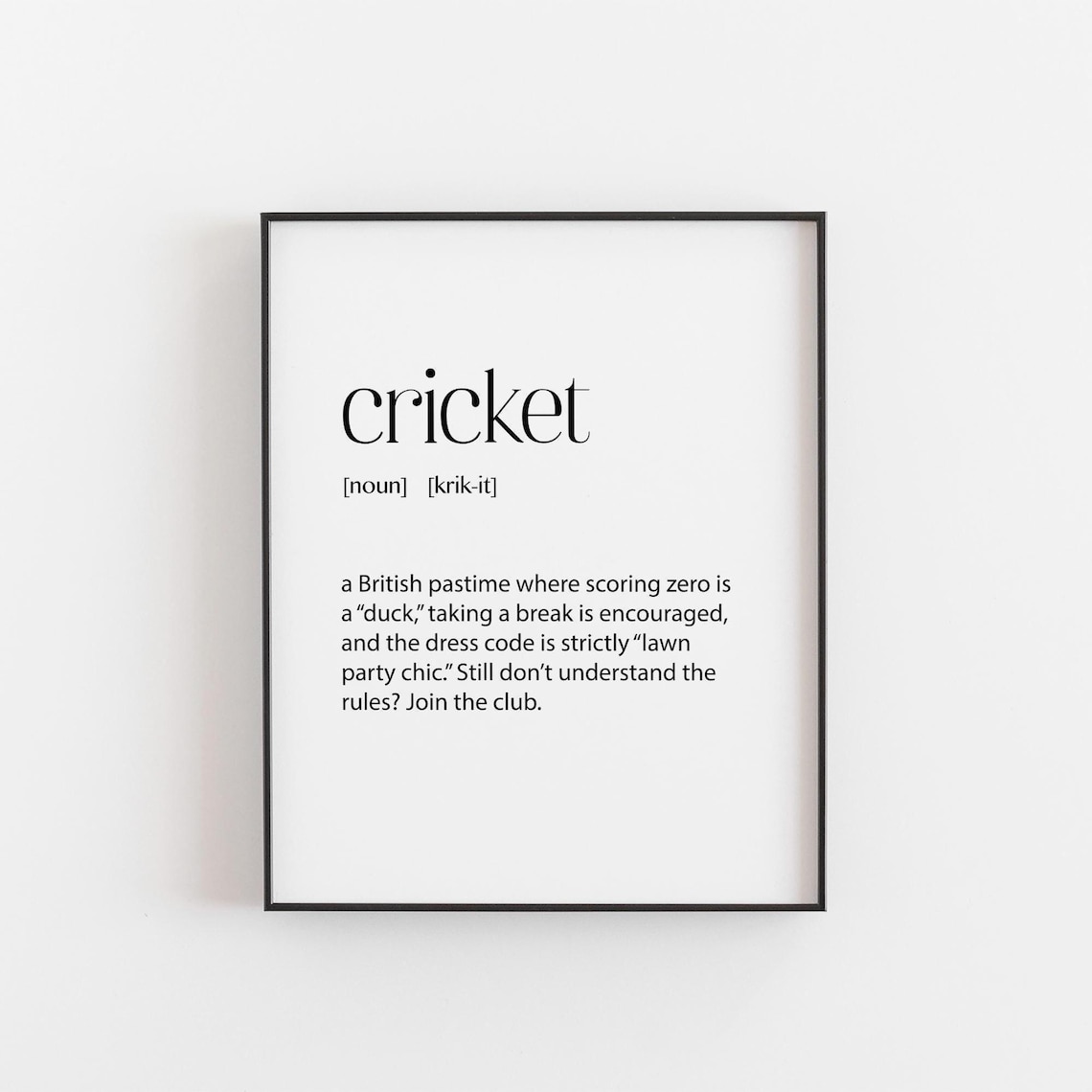 Funny Cricket Gift For Men, Retirement Sports Poster