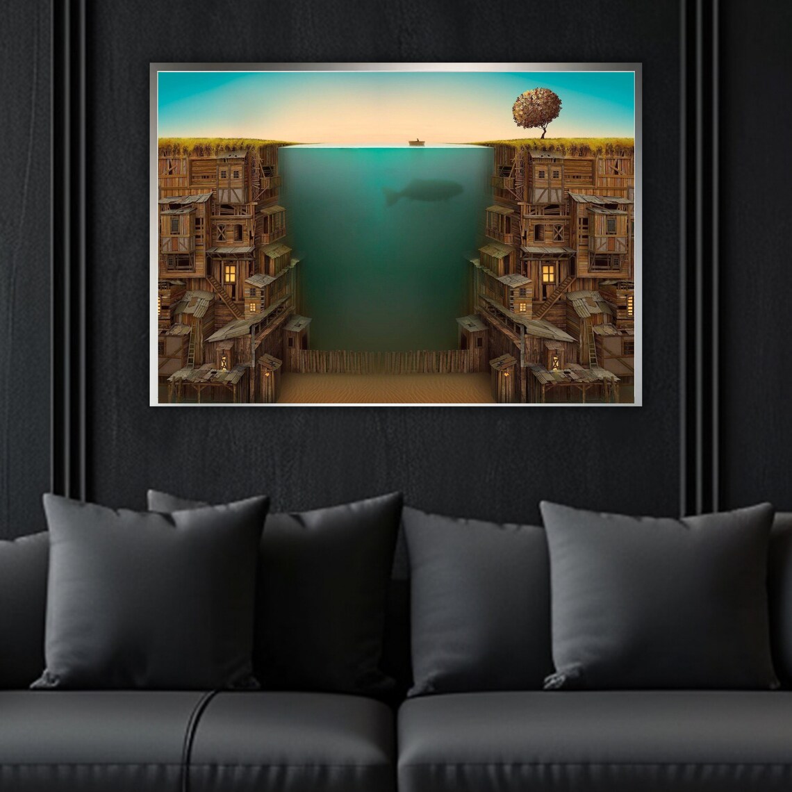 Surreal Library Wall Art, Reading Room Decor - Image 4