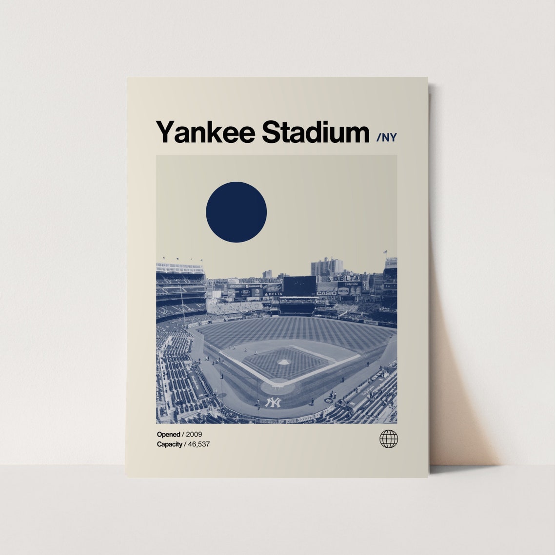Yankee Stadium New York Yankees Baseball Ballpark Travel Poster