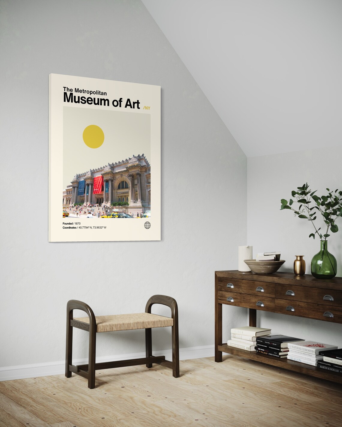The Metropolitan Museum of Art New York Helvetica Travel Poster - Image 2
