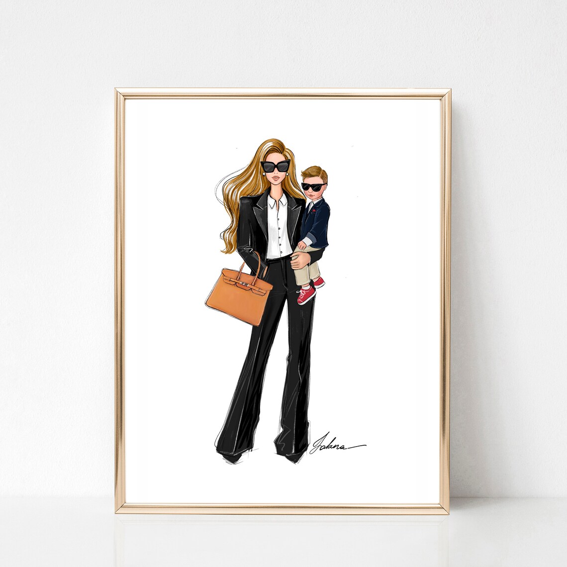 Boss Mom Of Boy Personalized Fashion Art Print - Image 3