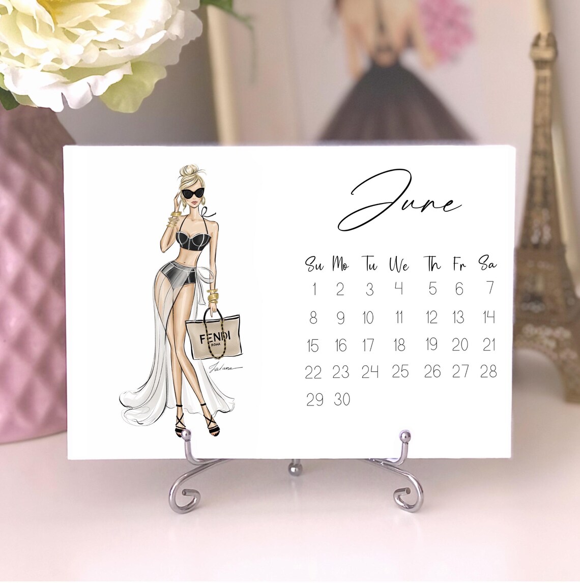 Fashion Calendar 2025 Illustrated Wall Art Print - Image 2