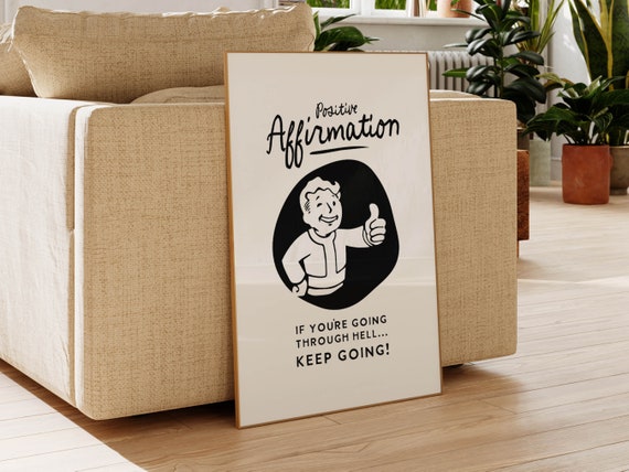 Affirmation Bathroom Art Print Funny Bathroom Wall Art Bathroom Poster Retro Bathroom Humor Guest Bathroom Sign Amusing Gift For Friend