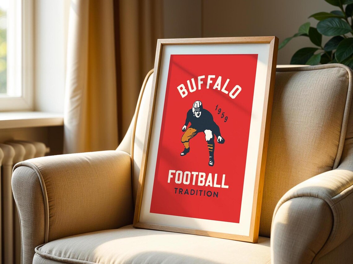 Buffalo Football Tradition 1959 Vintage Retro Sports Wall Art Poster - Image 2