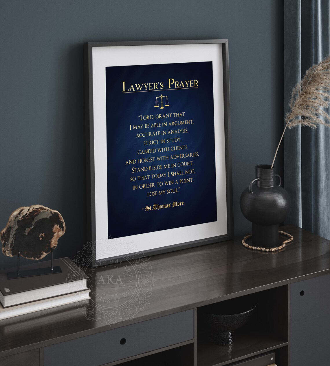 Lawyers Prayer Gold Foil Art Print by Sir Thomas More - Image 5