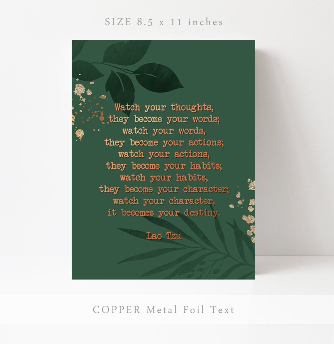 Lao Tzu Quote Art Print, Inspirational Wall Decor - Image 2
