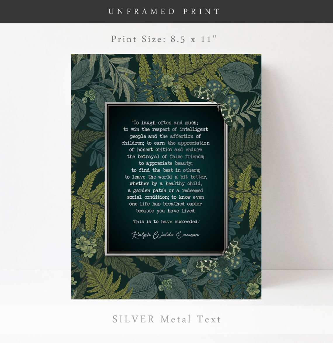 Ralph Waldo Emerson Quote Art, Gold Graduation Print - Image 2