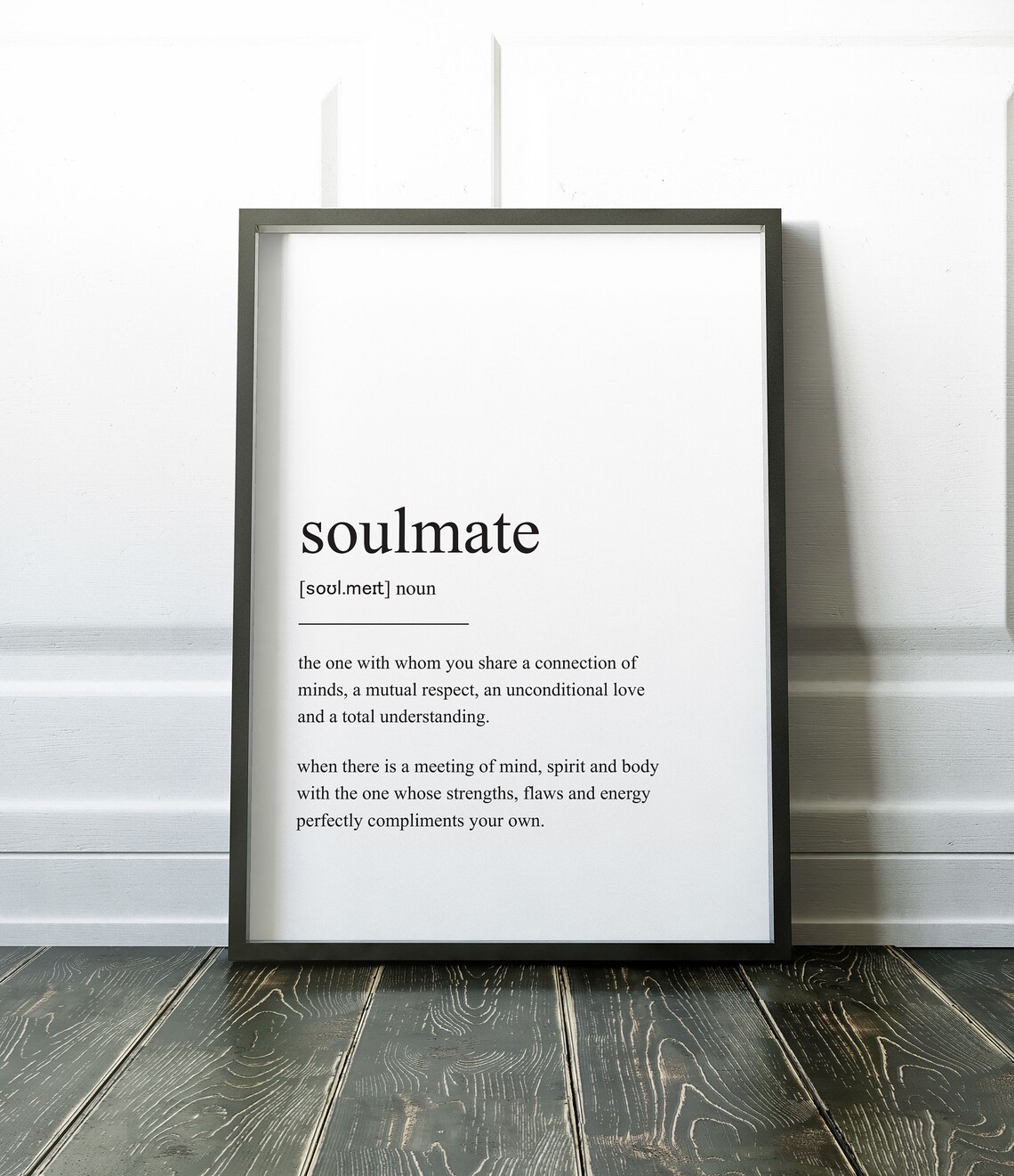 Soulmate Definition Love Quote Art Print