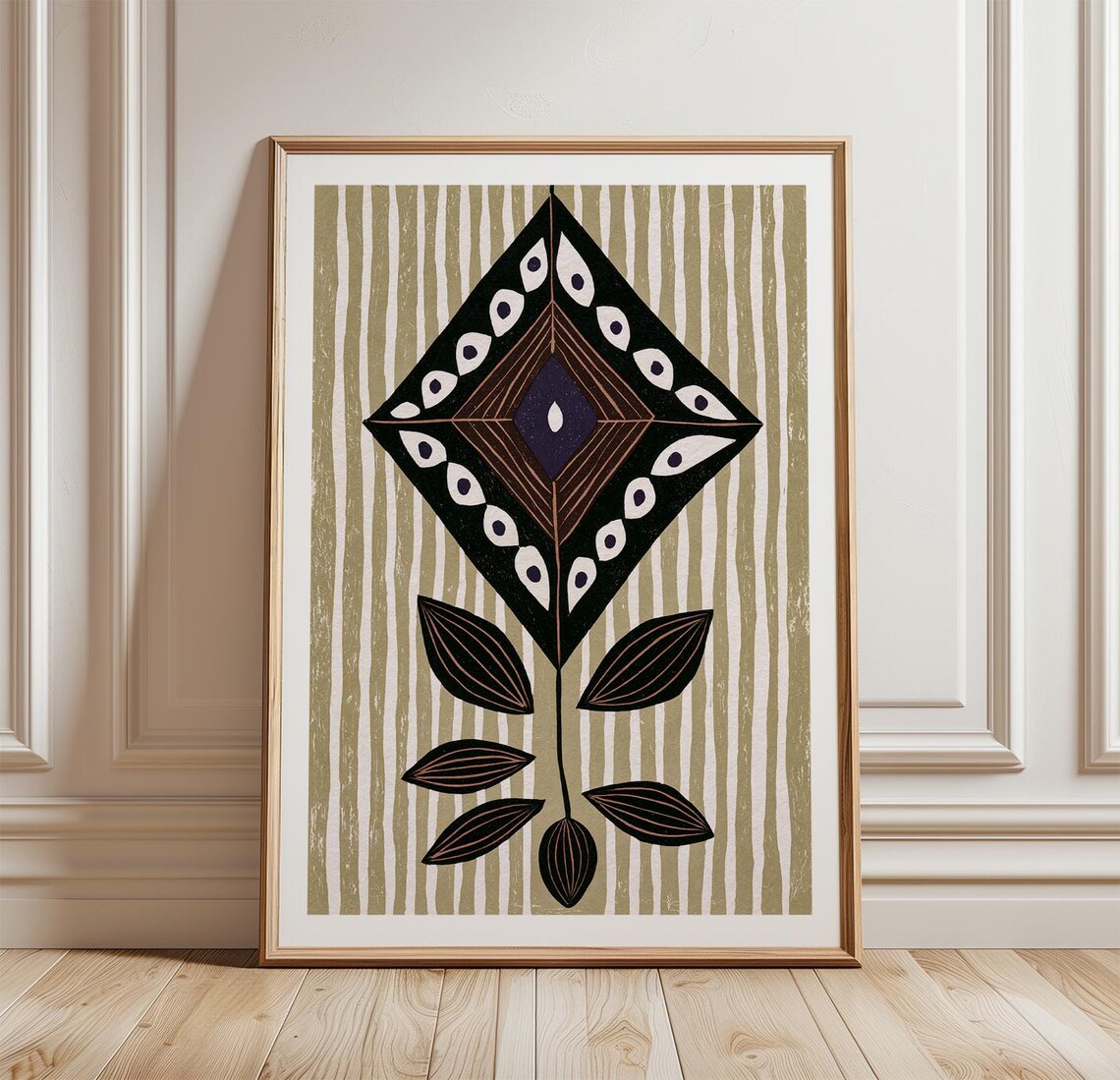 Abstract Floral, Mid-Century Botanical Art Print
