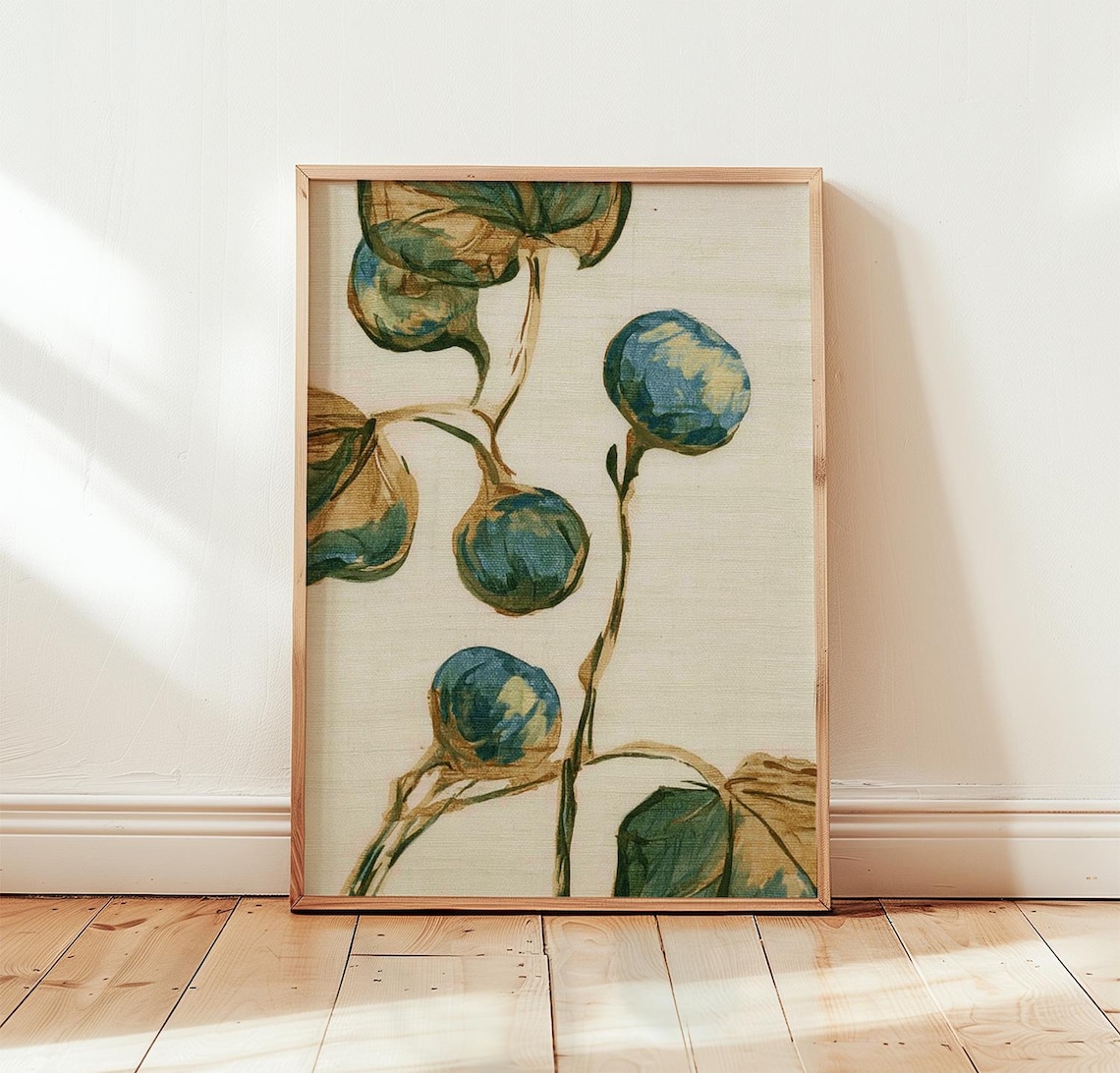 Fig Botanical Vintage Fruit Print, Mediterranean