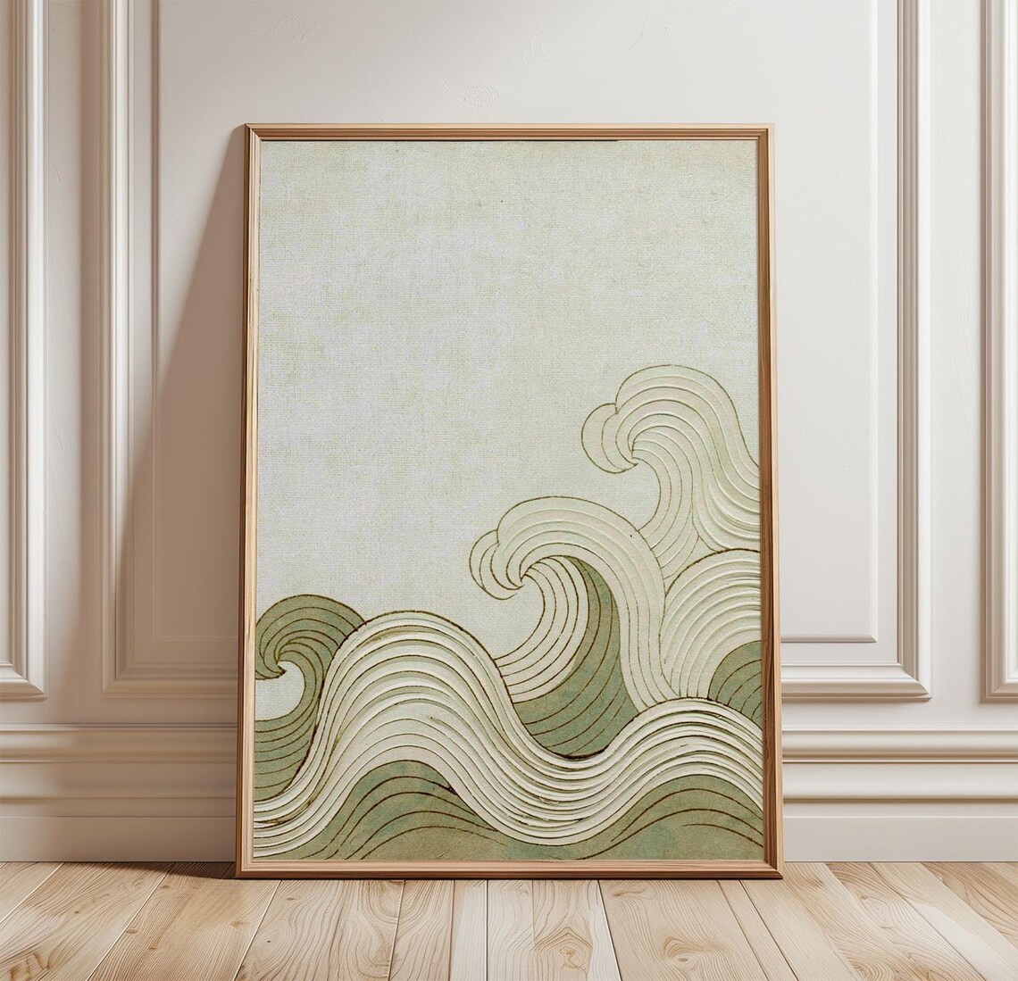 Ocean Waves, Coastal Minimal Sea Art Print