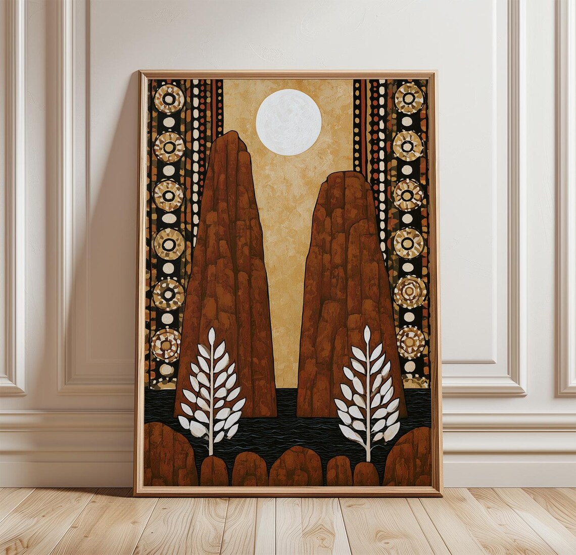 Desert Canyon Poster, Southwestern Folk Landscape