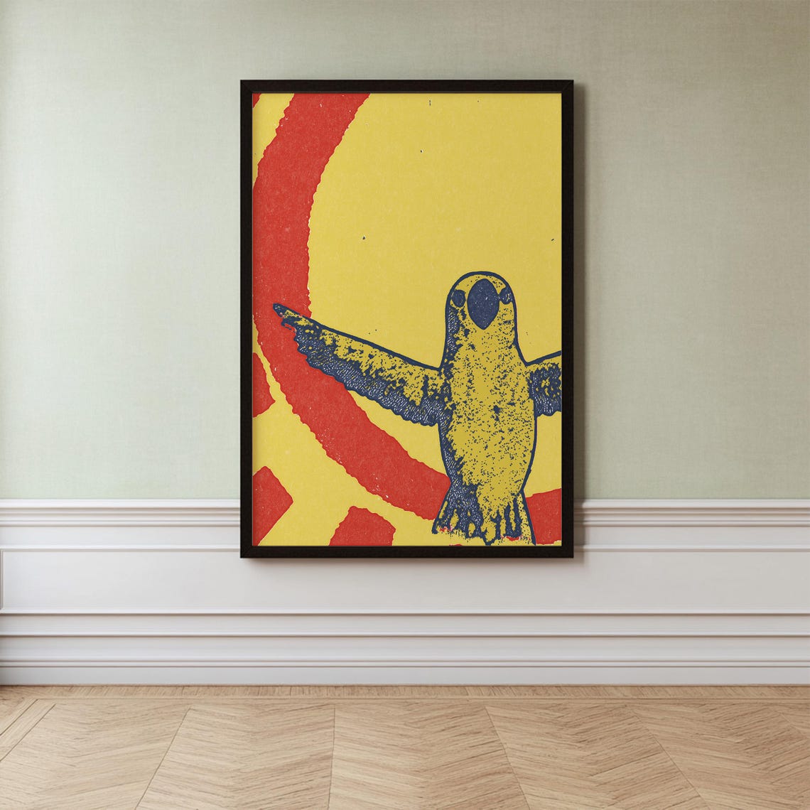 Parrot Sunburst Pop Art Print Bold Abstract Bird Poster Retro Inspired Tropical Wall Art - Image 2