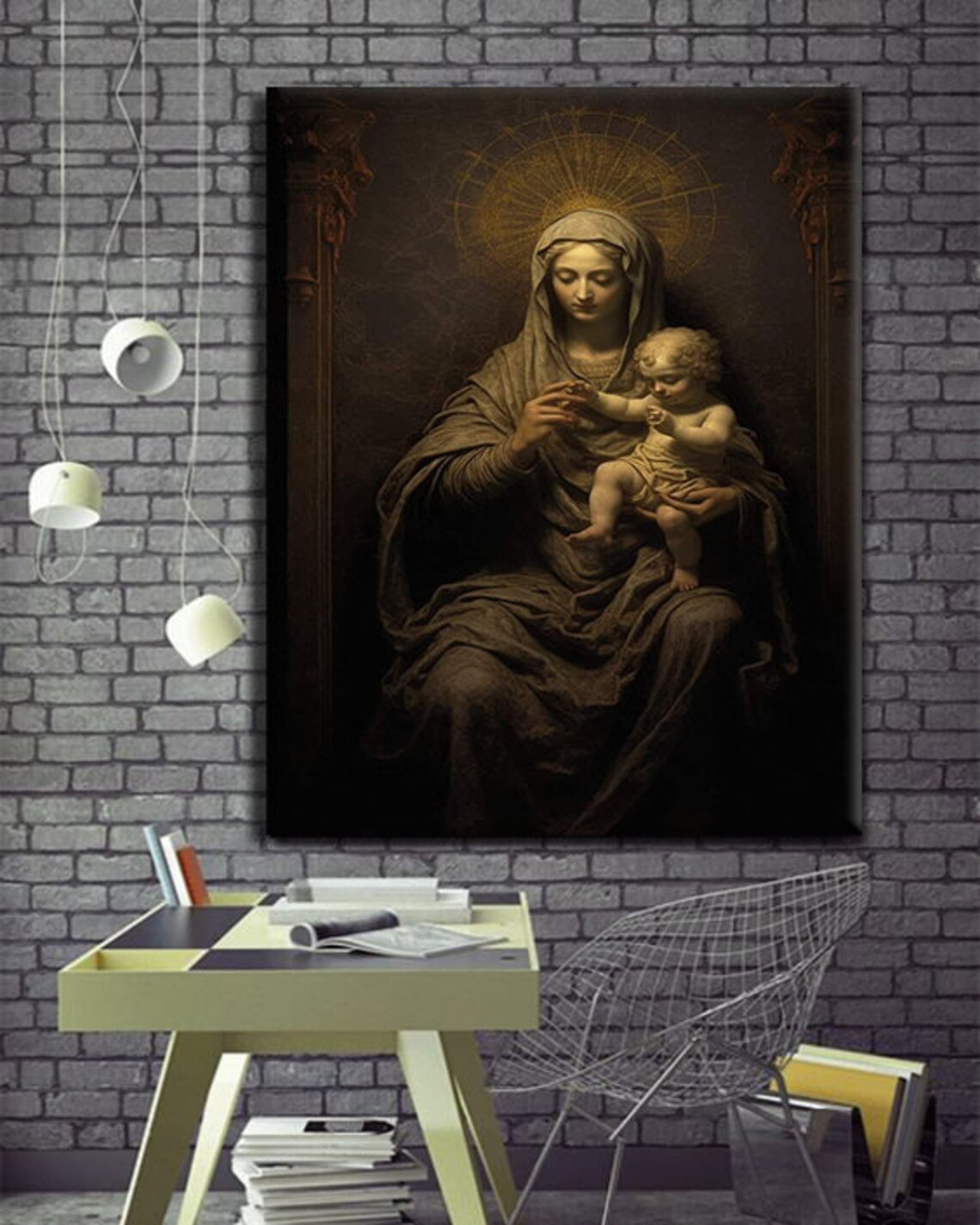 Virgin Mary Jesus Child Classical Religious Renaissance Madonna Art Poster - Image 4