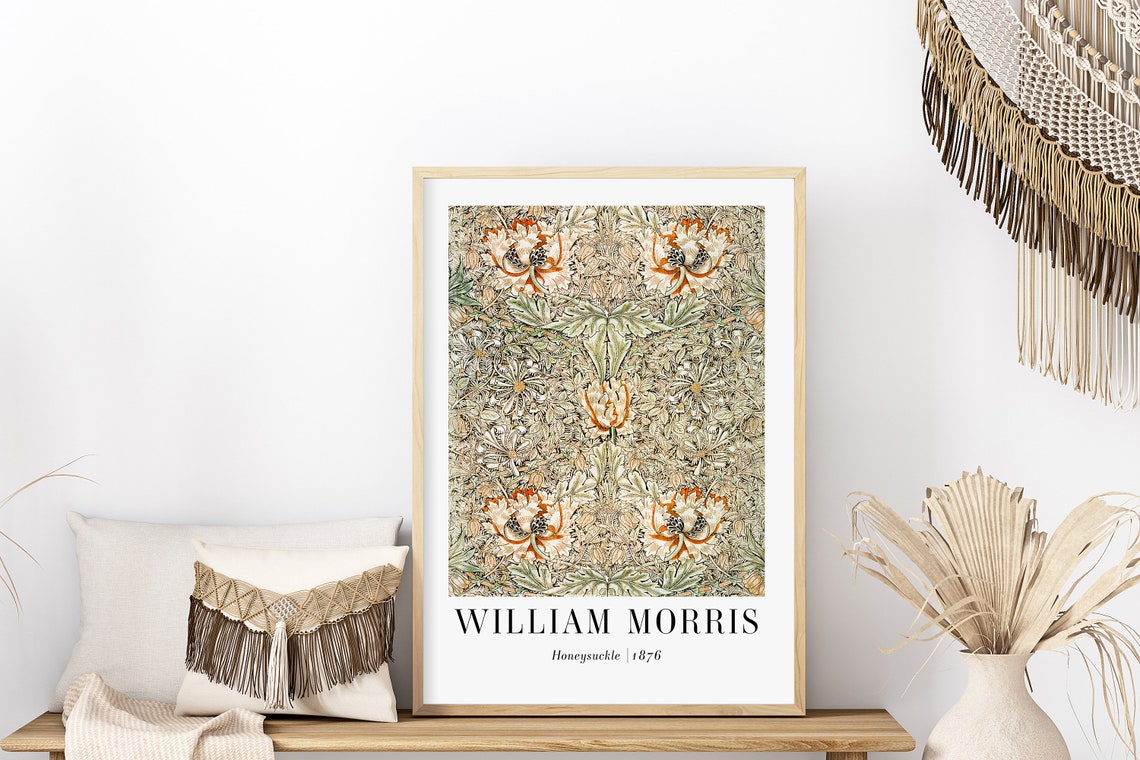 William Morris Honeysuckle 1876 Floral Textile Pattern Poster - Image 6