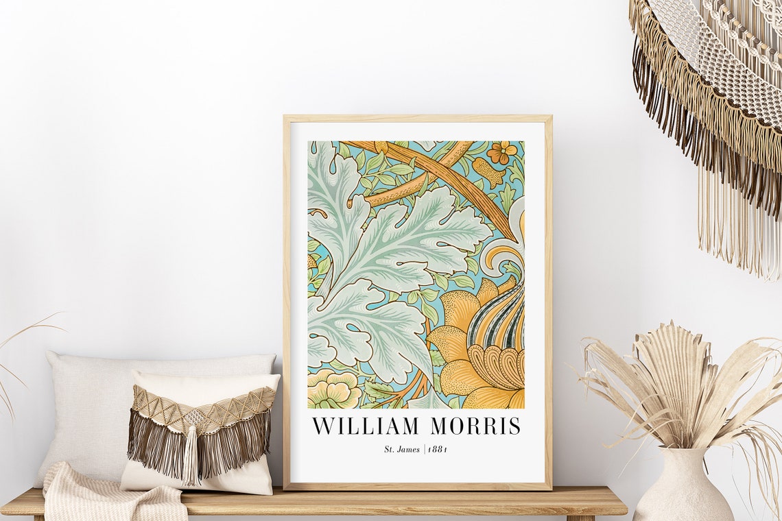 William Morris St. James 1881 Floral Pattern Arts Crafts Poster - Image 6