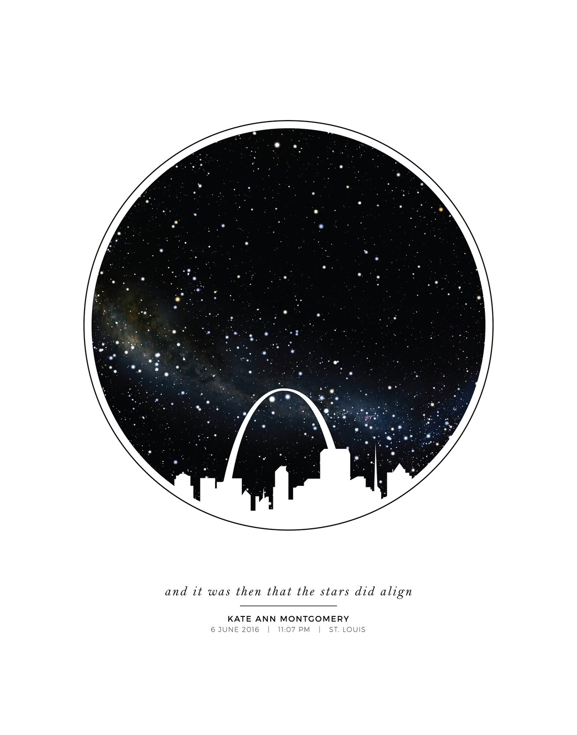 Personalized City Skyline Star Map Art Print - Image 3