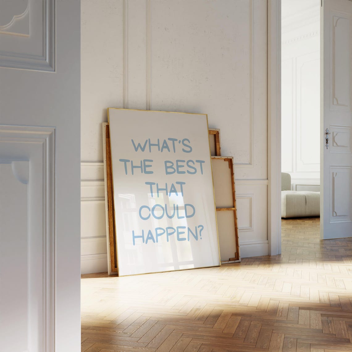 Whats The Best That Could Happen Wall Art Uplifting Quote Print Daily Affirmation Poster Positive Reminder Wall Art - Image 3